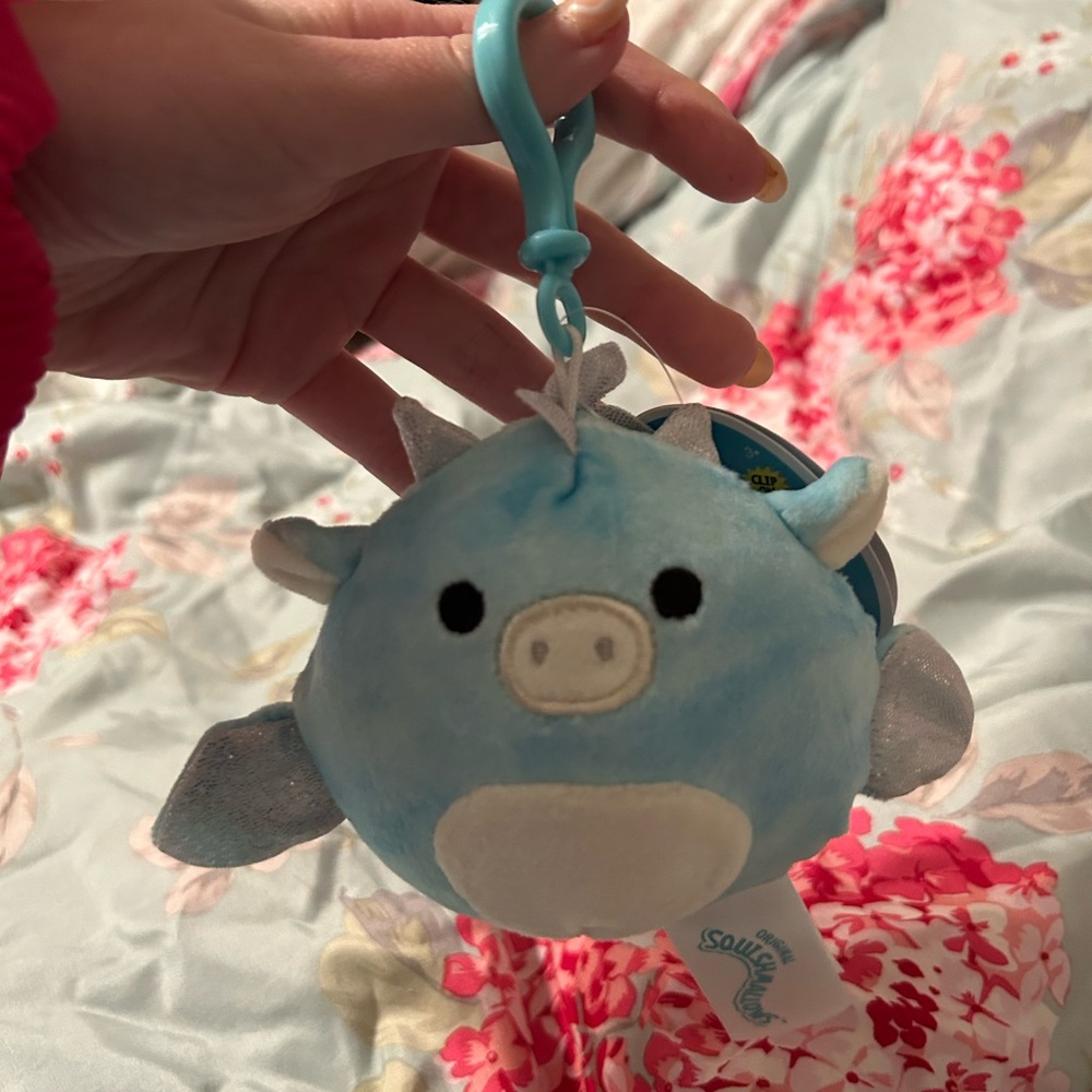 Keith Dragon Blue Squishmallow clip
